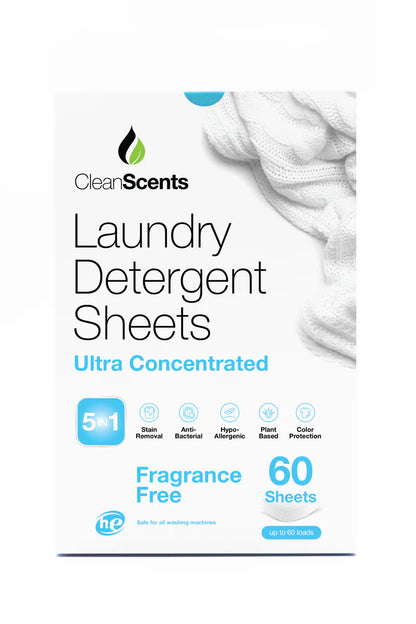 5in1 Fragrance Free Laundry Detergent Sheets