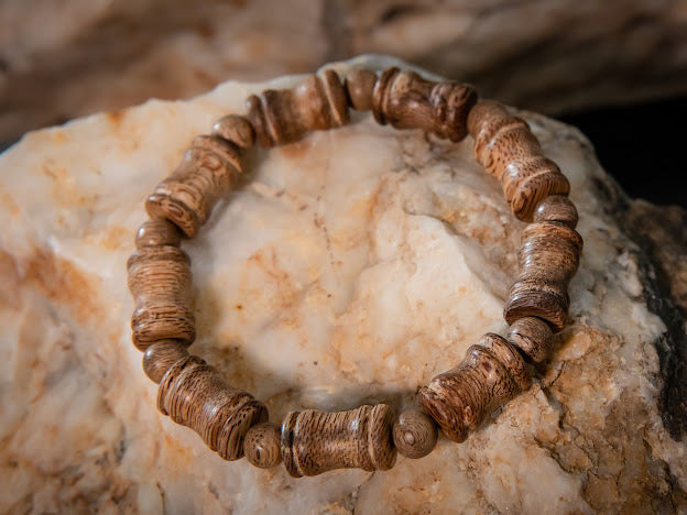 Agarwood Bracelet with Curved Bamboo Shape (BL12)