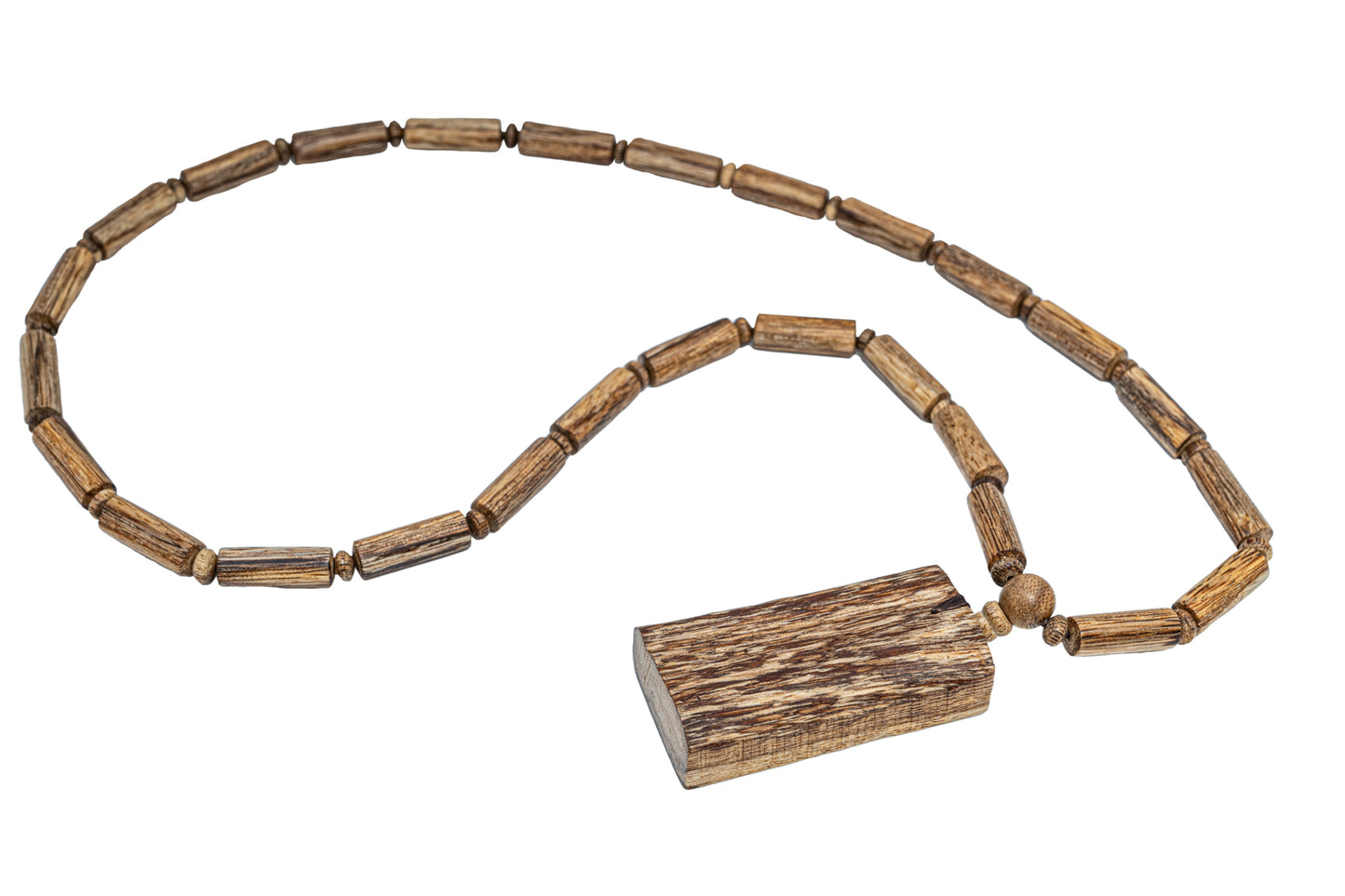 Agarwood Necklace with Rectangle Pendant (NL1)