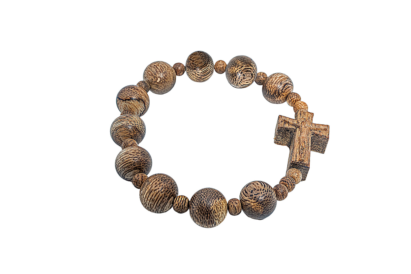 Agarwood Bracelet with Cross Charm (BL2)